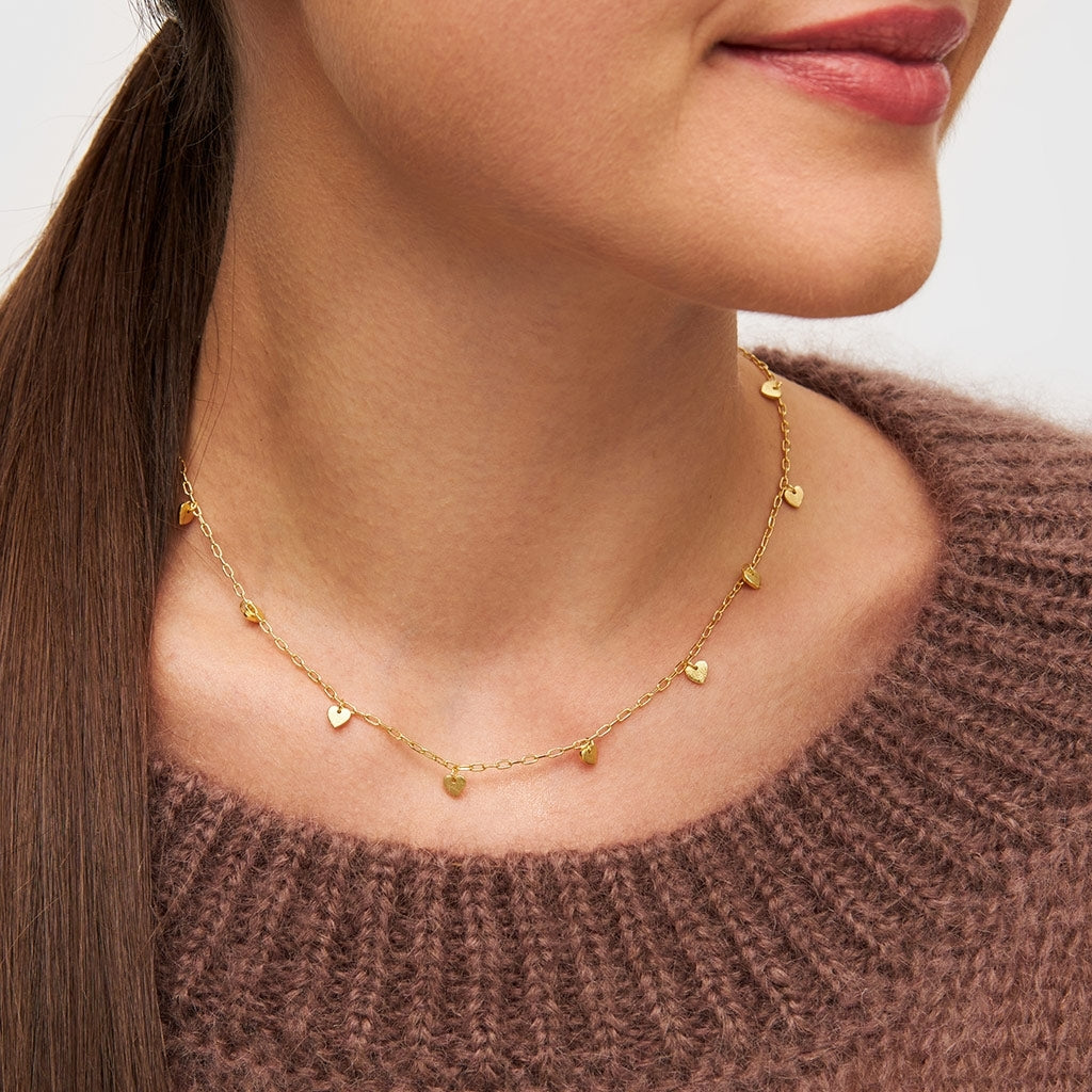 LULU Copenhagen Love U Halskette vergoldet Necklaces Vergoldet
