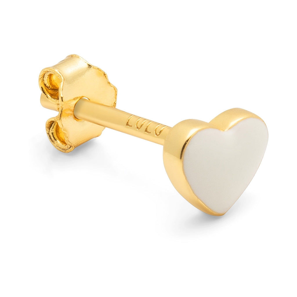 LULU Copenhagen Love U Ohrring 1 stück Ear stud, 1 pcs Coconut Milk