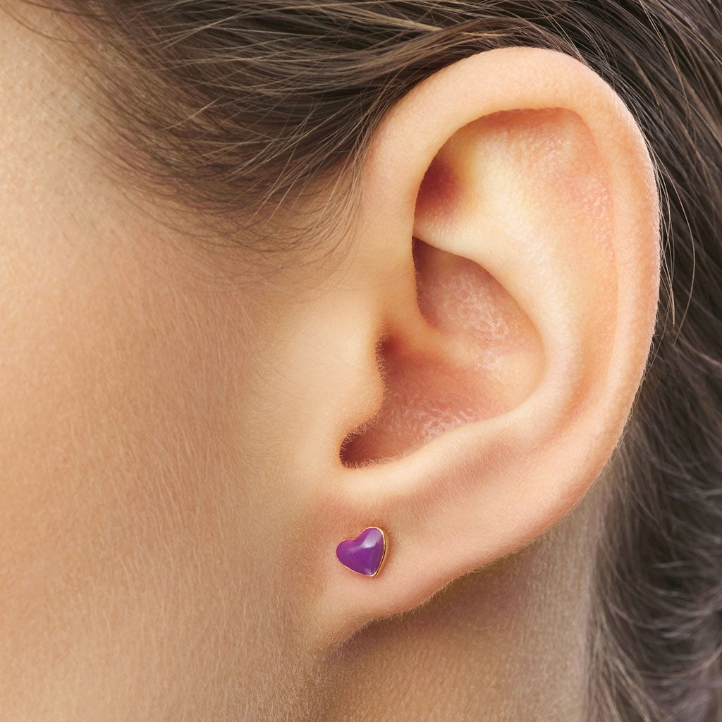 LULU Copenhagen Love U Ohrring 1 stück Ear stud, 1 pcs Purple Harvest