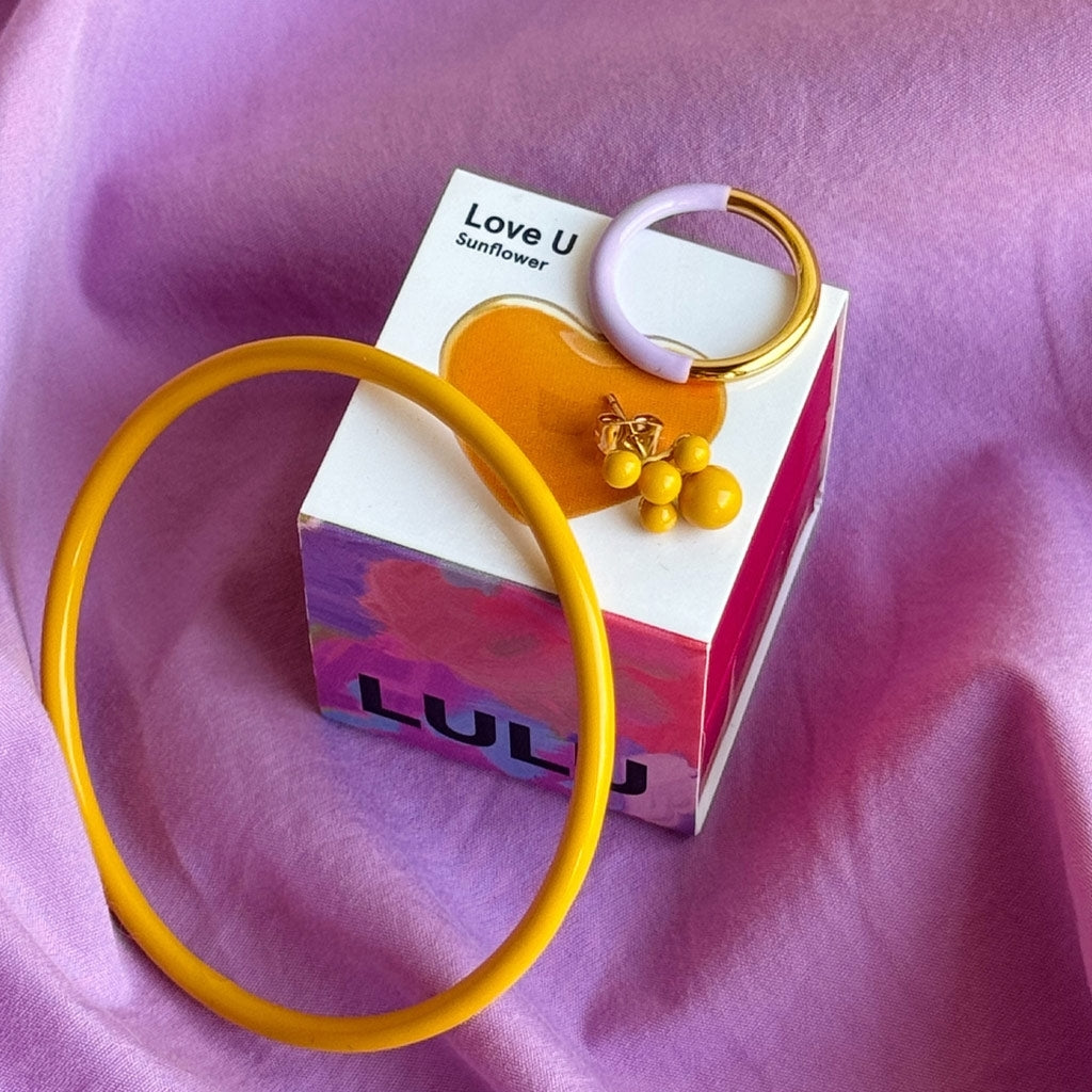 LULU Copenhagen Love U Ohrring 1 stück Ear stud, 1 pcs Sunflower
