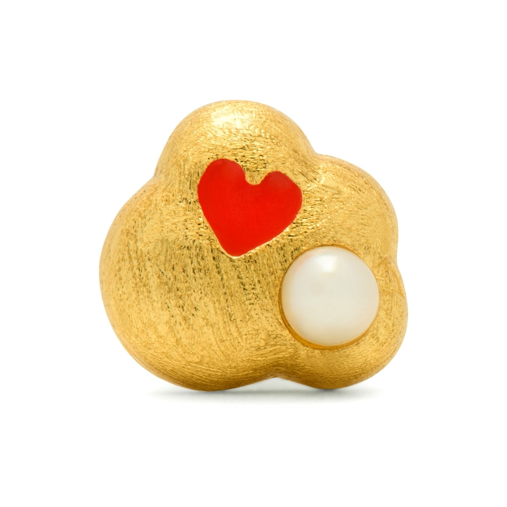 LULU Copenhagen Magic Stone Heart Ohrring 1 stück Ear stud, 1 pcs Vergoldet