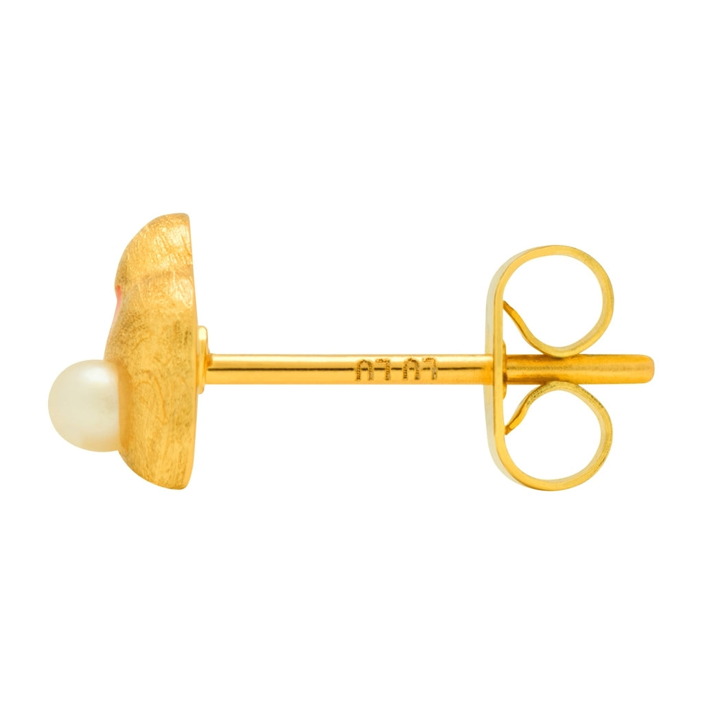LULU Copenhagen Magic Stone Heart Ohrring 1 stück Ear stud, 1 pcs Vergoldet
