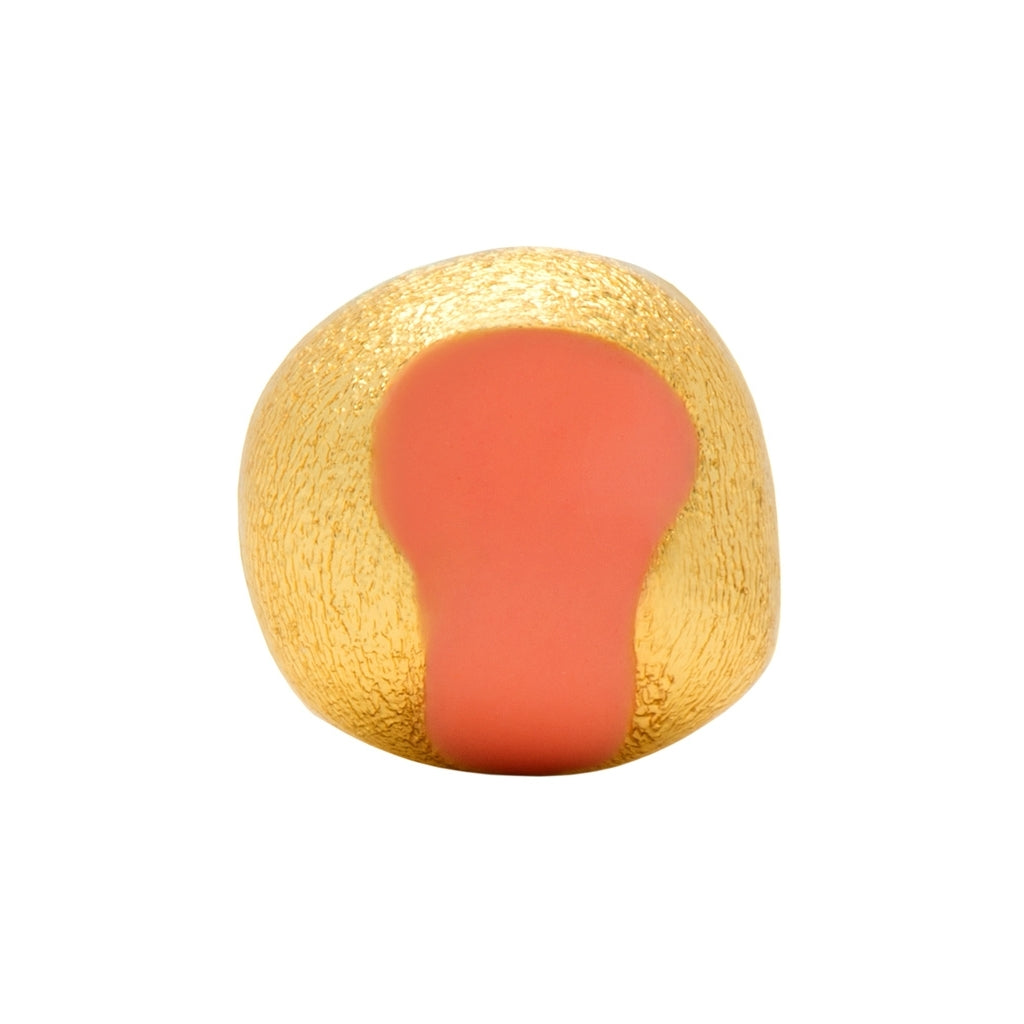 LULU Copenhagen Magic Stone Ohrring 1 stück vergoldet Ear stud, 1 pcs Burnt Coral