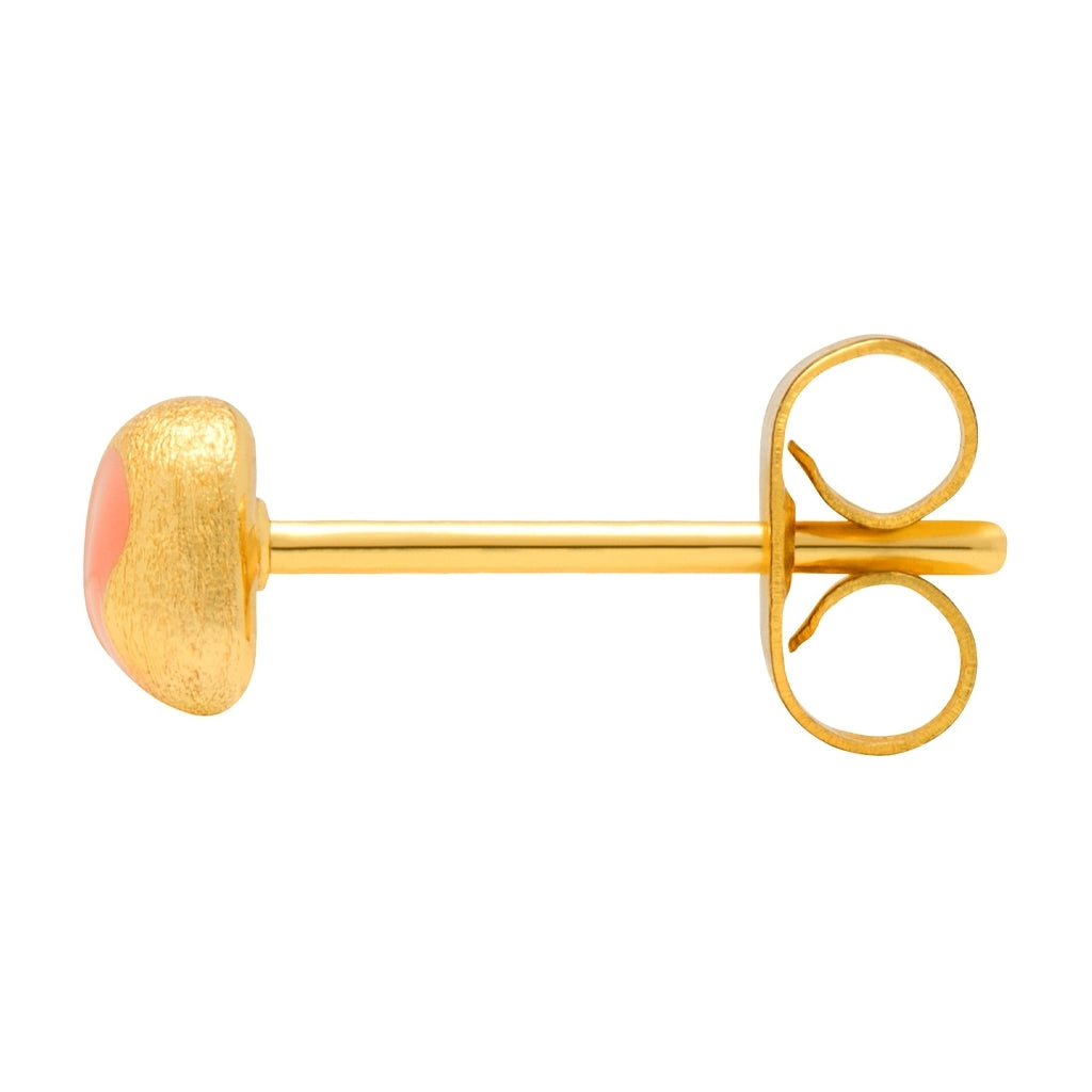 LULU Copenhagen Magic Stone Ohrring 1 stück vergoldet Ear stud, 1 pcs Burnt Coral