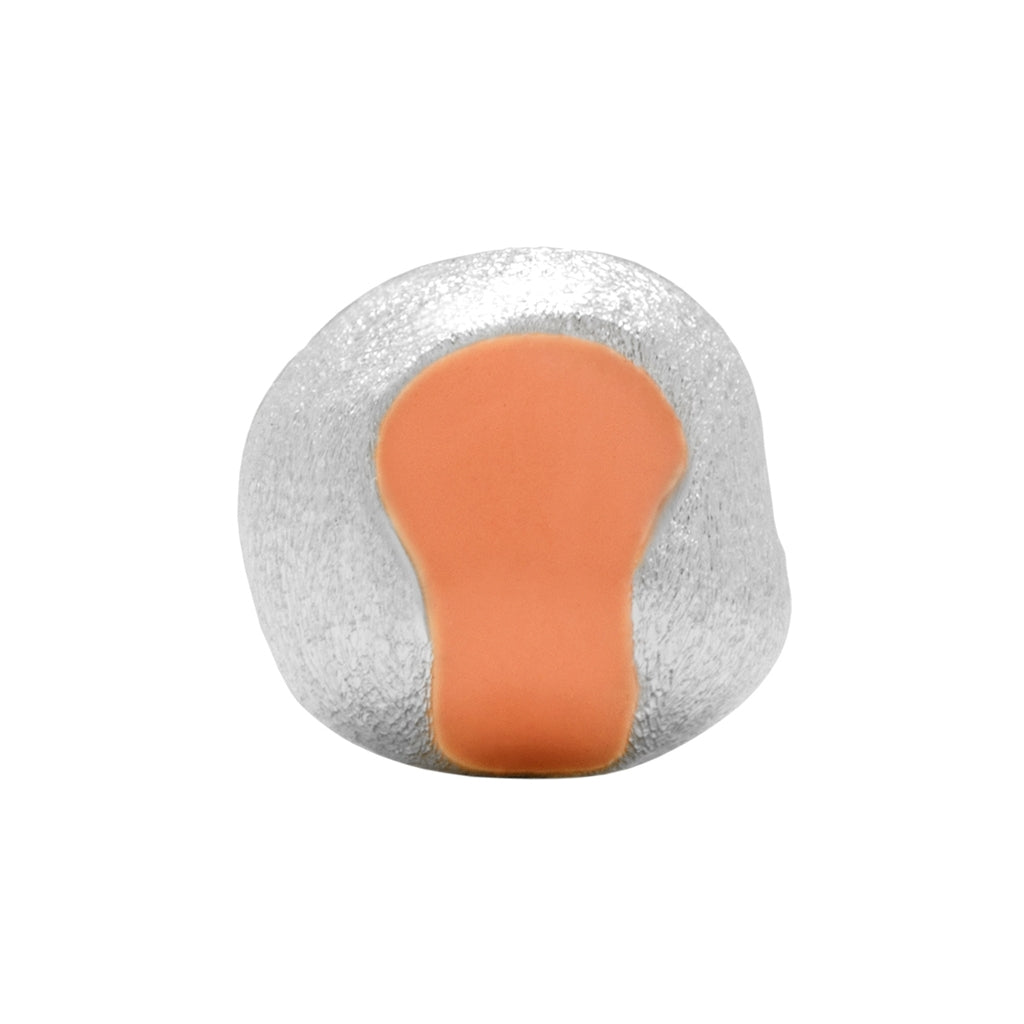 LULU Copenhagen Magic Stone Ohrring 1 stück versilbert Ear stud, 1 pcs Burnt Coral