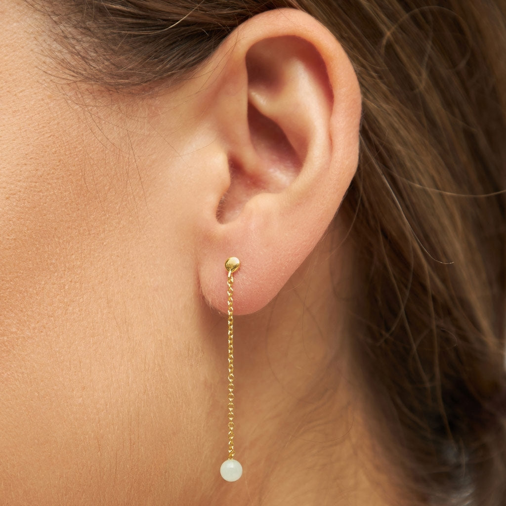 LULU Copenhagen Natural Stone Chain Ohrring 1 stück Ear stud, 1 pcs
