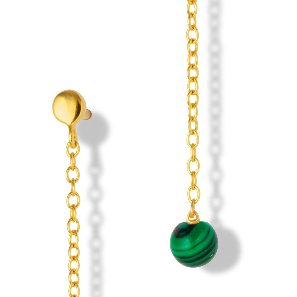 LULU Copenhagen Natural Stone Chain Ohrring 1 stück Ear stud, 1 pcs