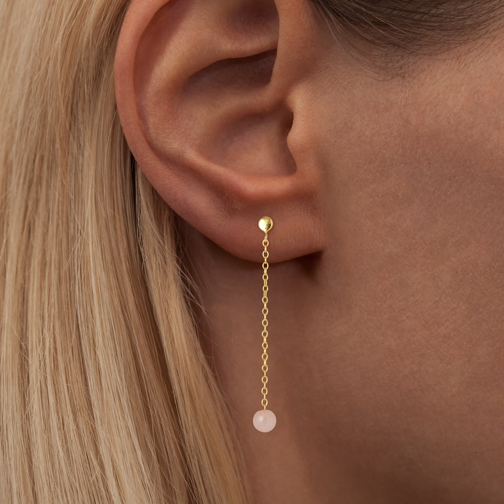 LULU Copenhagen Natural Stone Chain Ohrring 1 stück Ear stud, 1 pcs