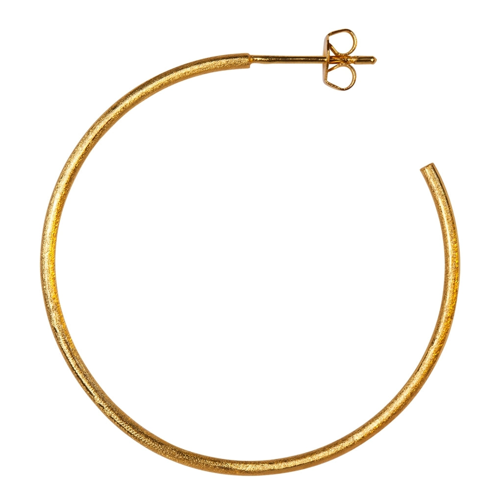 LULU Copenhagen Non Hoops Large paar Hoops Vergoldet