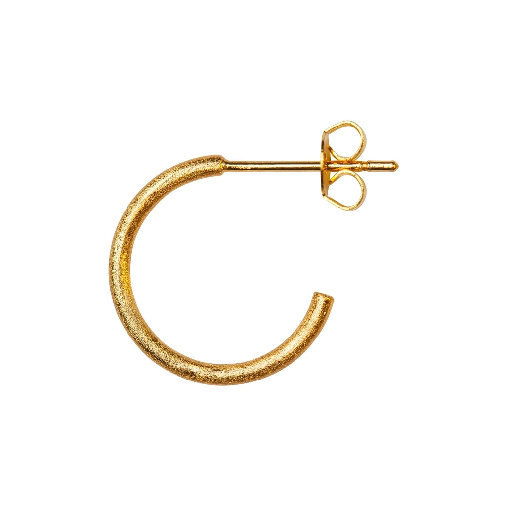 LULU Copenhagen Non Hoops Small paar Hoops Vergoldet