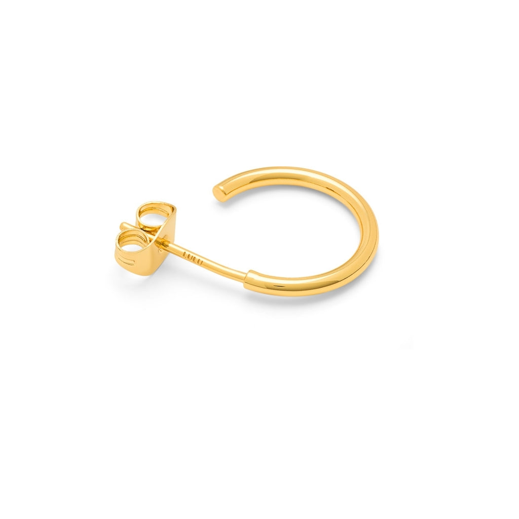LULU Copenhagen Non Hoops Small paar glänzend Hoops Vergoldet