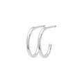 Non Hoops Small paar glänzend - Silver Plated