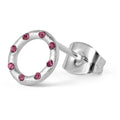 OMG Ohrring 1 stück versilbert - Pink