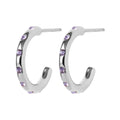 OMG Creolen Small paar versilbertes - Violett