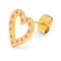 OMG Heart Ohrring 1 stück vergoldet - Orange/Coral