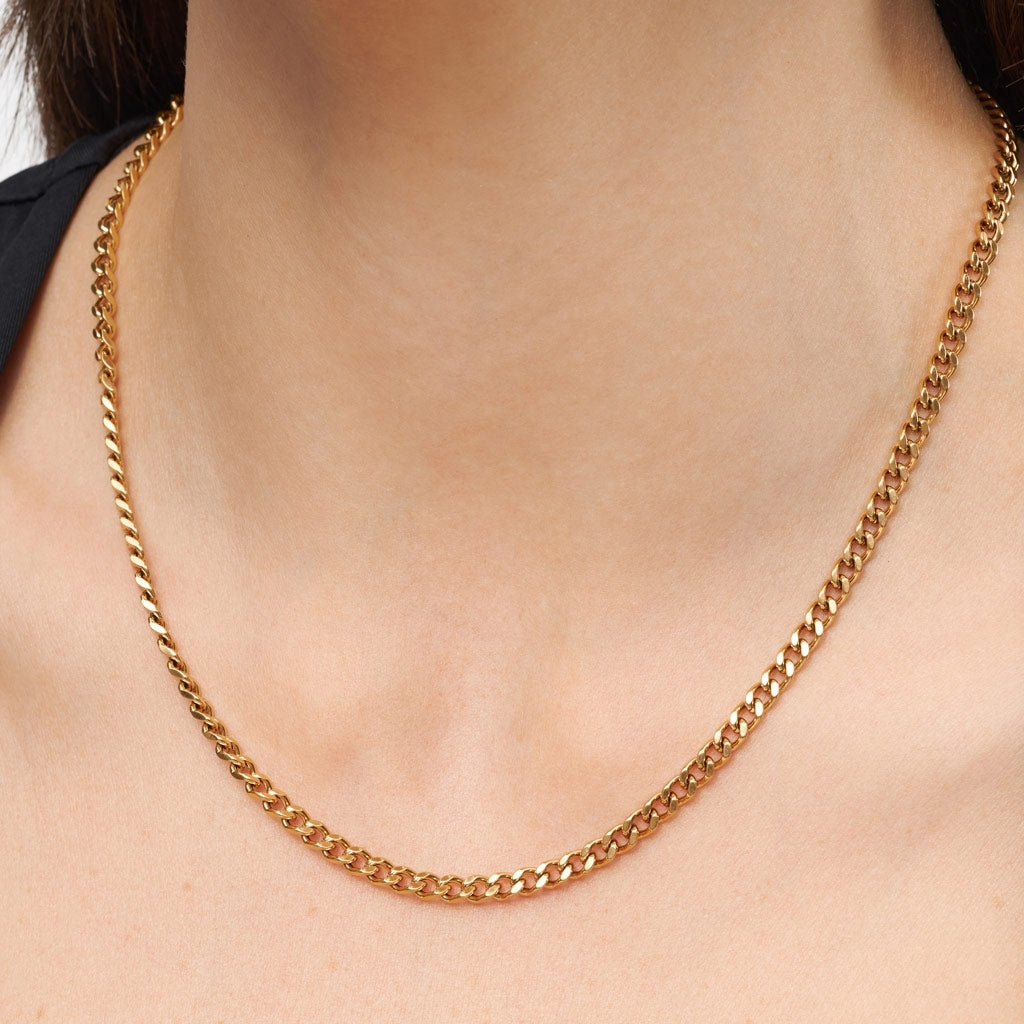 LULU Copenhagen Panzer Halskette vergoldet Necklaces Vergoldet