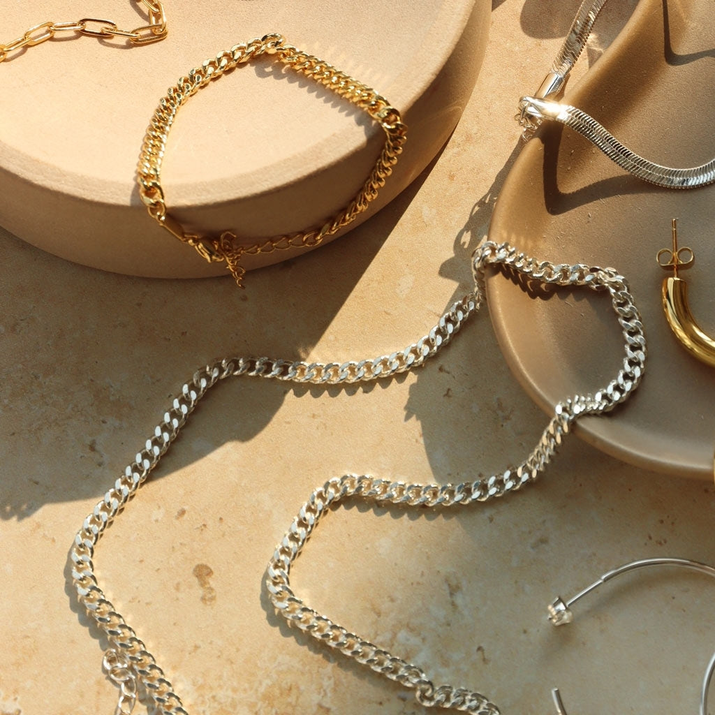 LULU Copenhagen Panzer Halskette versilbert Necklaces Silver Plated