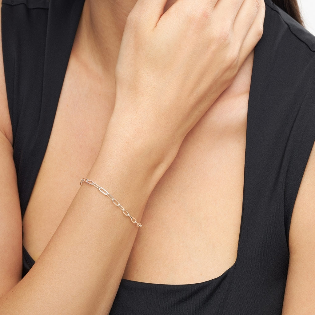 LULU Copenhagen Paperclip Armband versilbert Bracelets Silver Plated