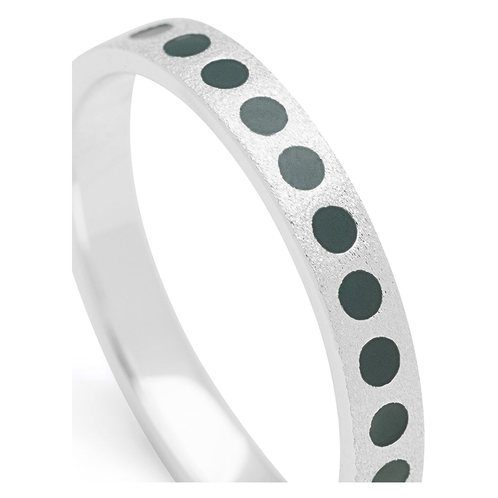 LULU Copenhagen Pattern Ring silber Rings North Sea Green