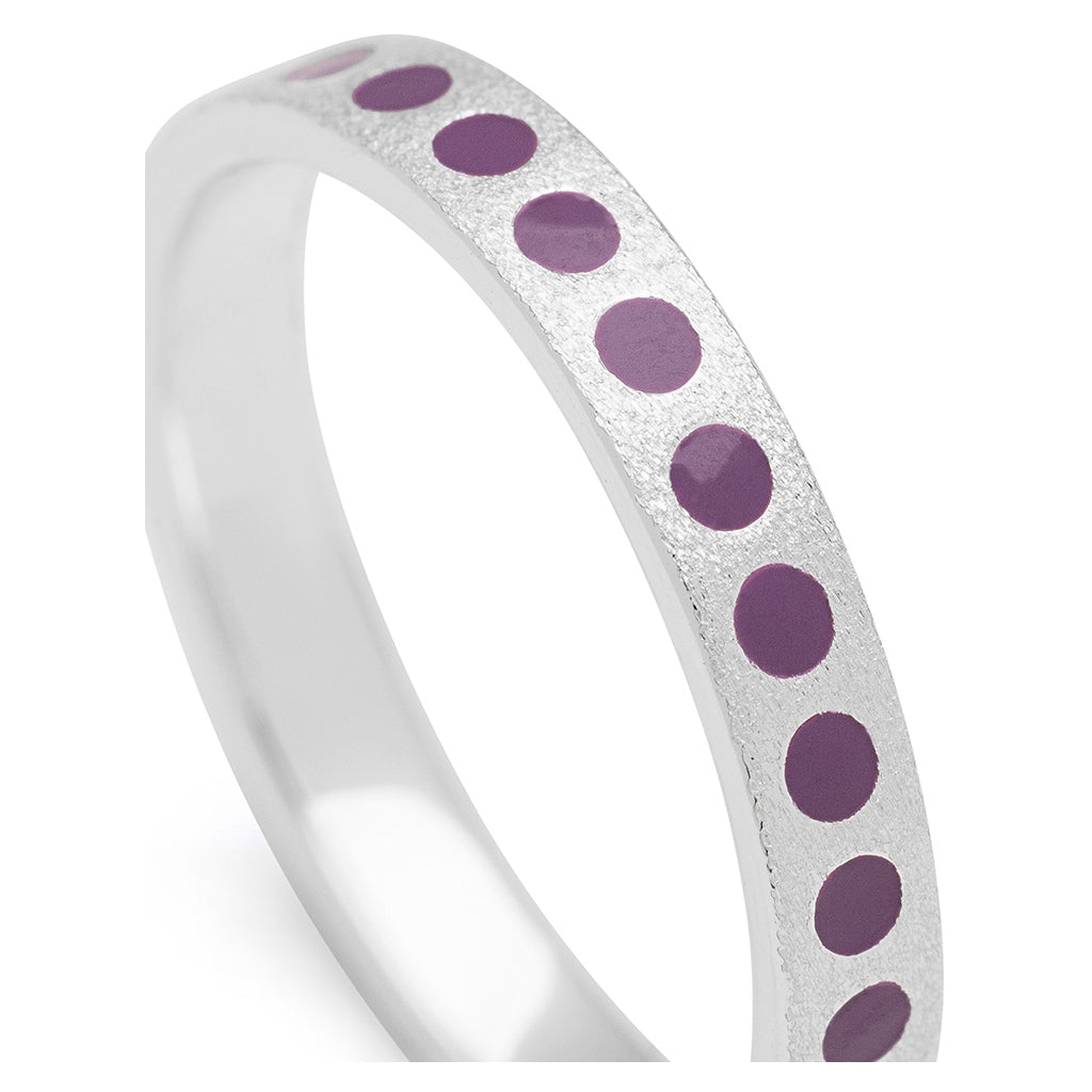 LULU Copenhagen Pattern Ring silber Rings Purple Harvest