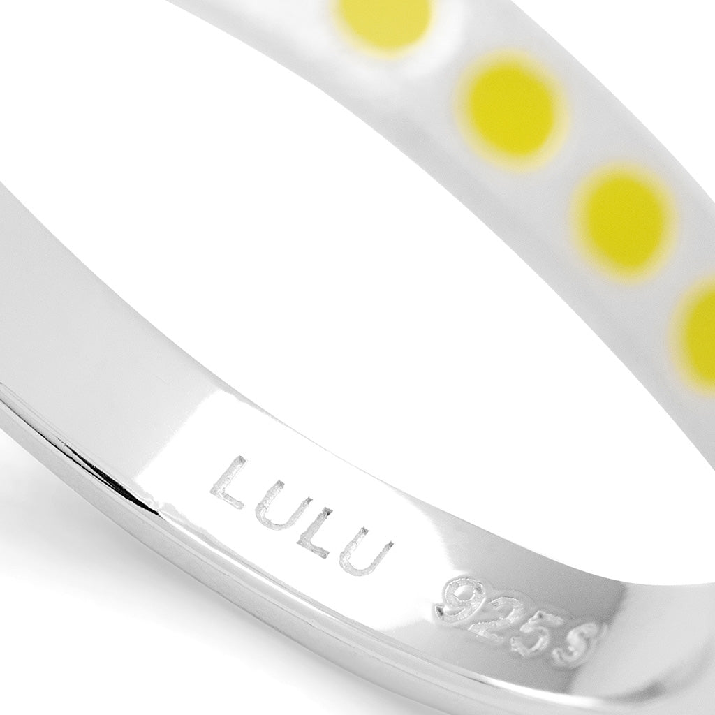 LULU Copenhagen Pattern Ring silber Rings Wild Lime