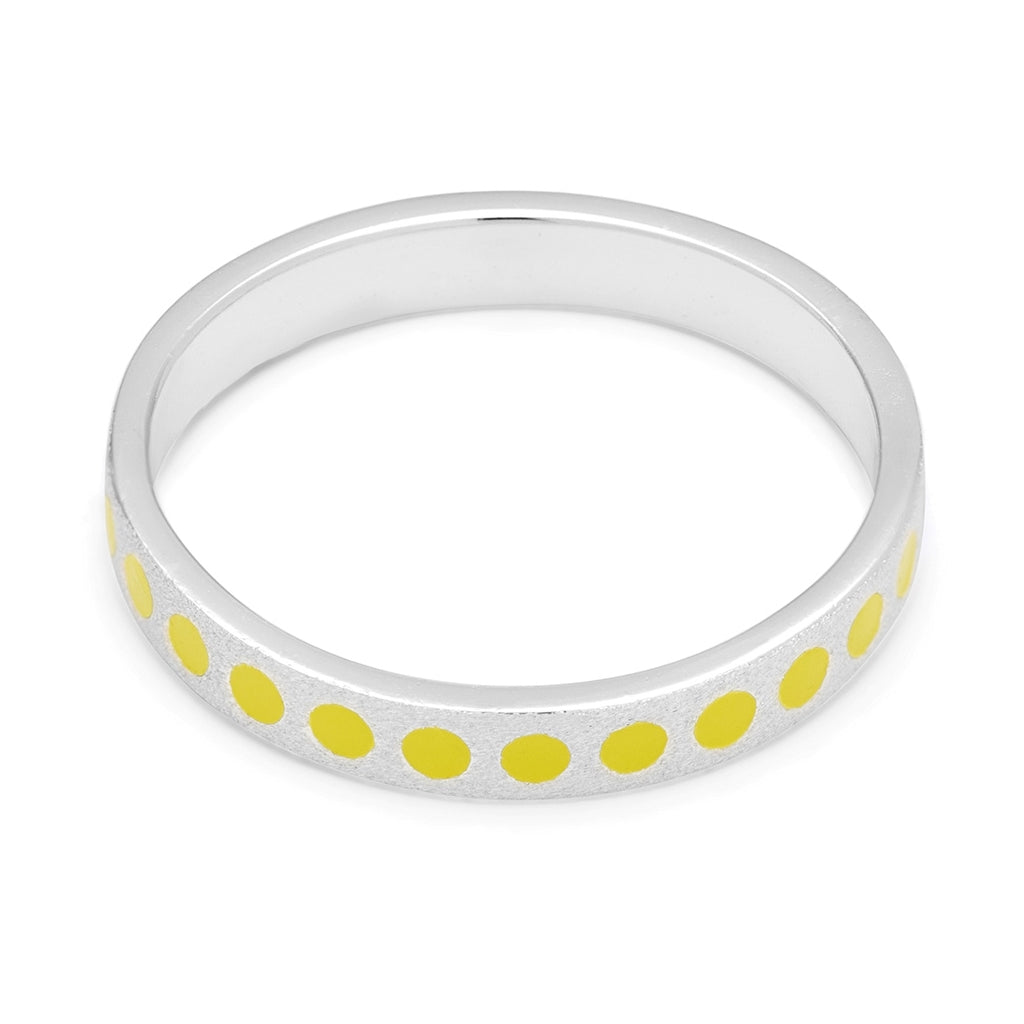 LULU Copenhagen Pattern Ring silber Rings Wild Lime