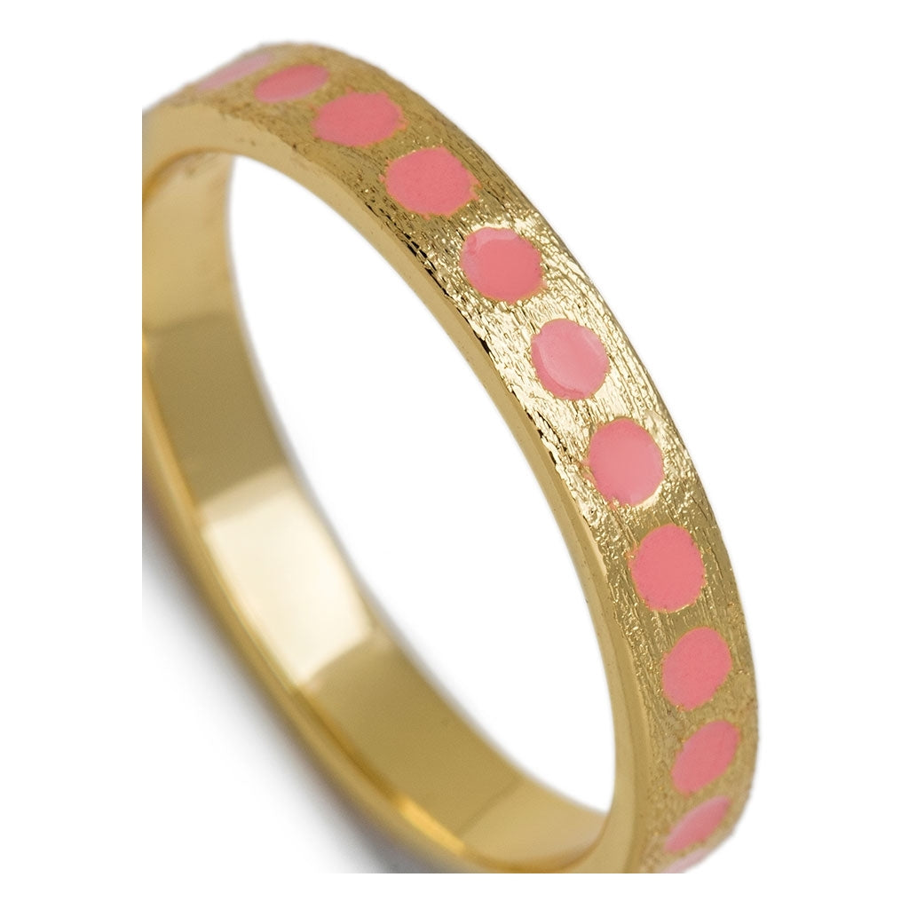 LULU Copenhagen Pattern Ring vergoldet Rings Burnt Coral