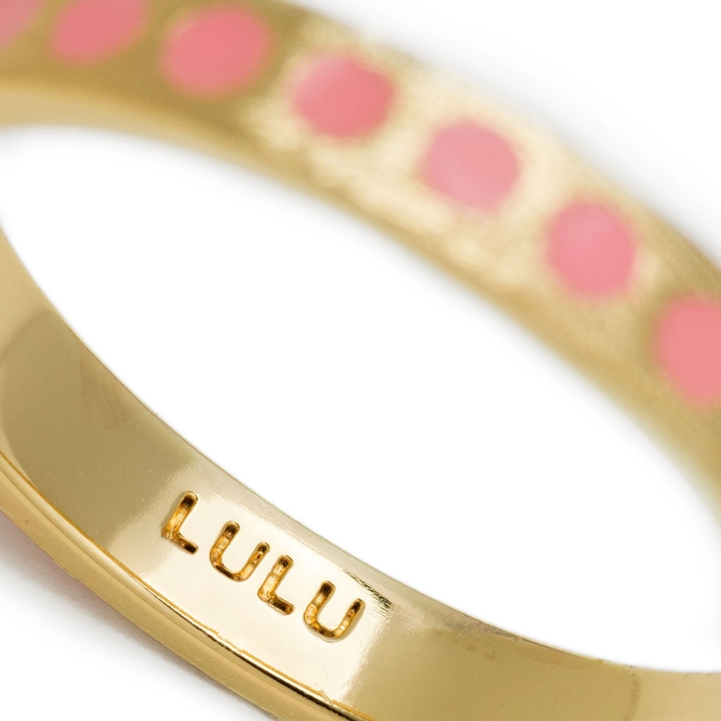 LULU Copenhagen Pattern Ring vergoldet Rings Burnt Coral