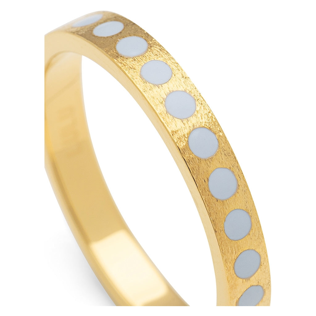 LULU Copenhagen Pattern Ring vergoldet Rings Skyride Blue