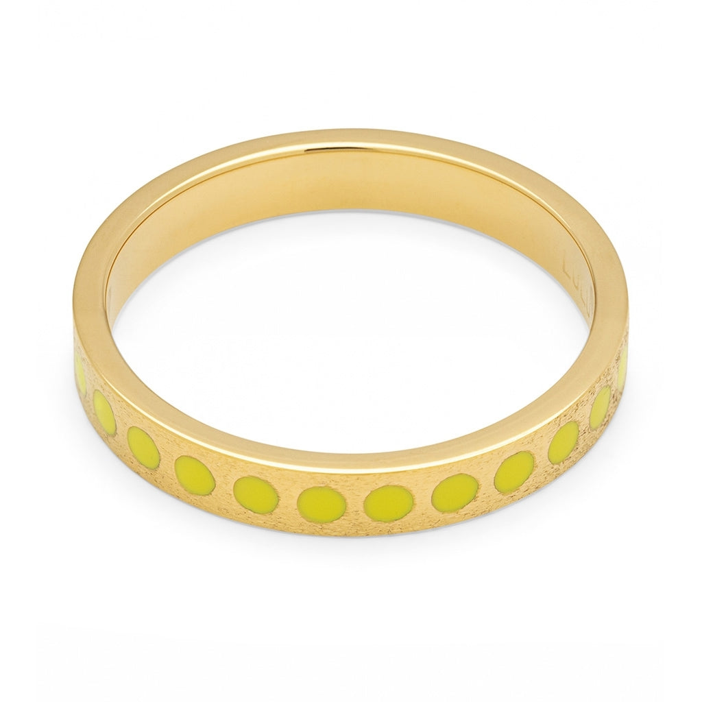 LULU Copenhagen Pattern Ring vergoldet Rings Wild Lime