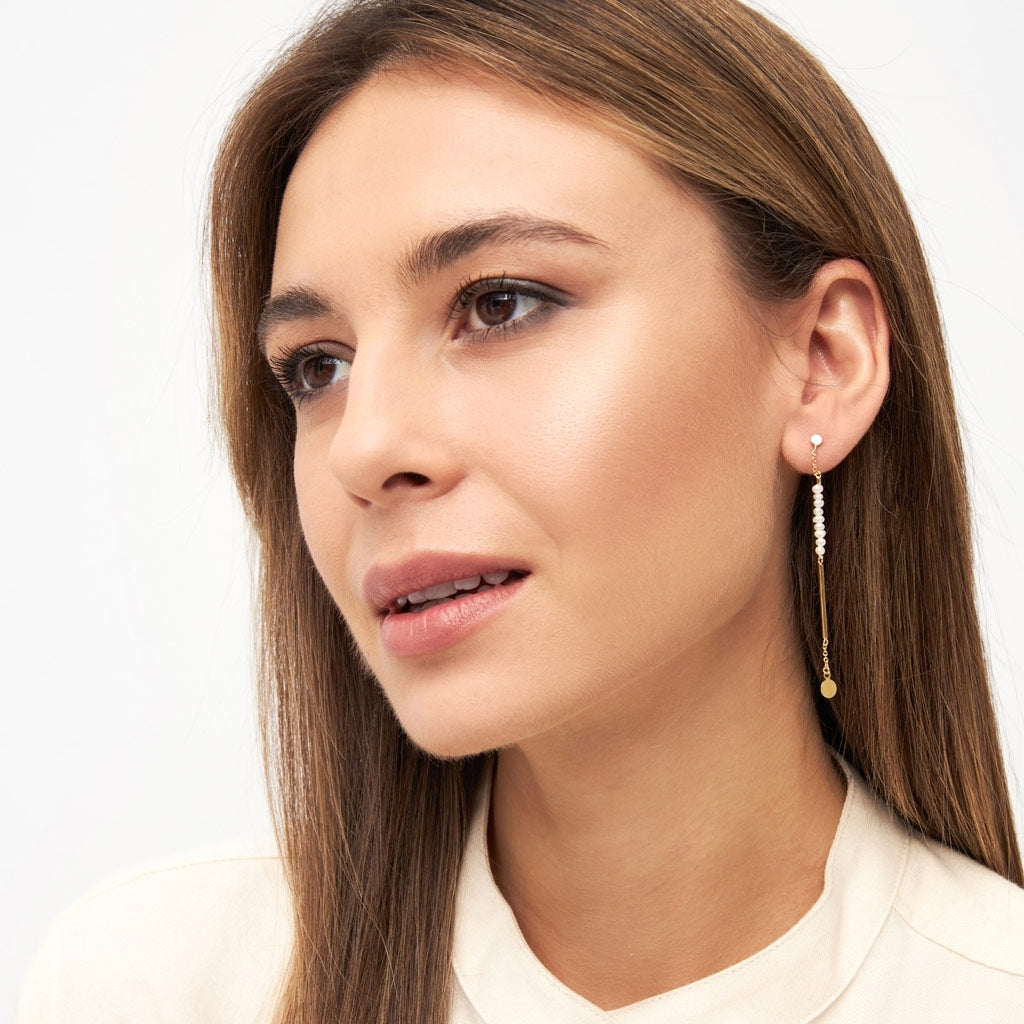 LULU Copenhagen Pearls & Pin Ohrring 1 stück Ear stud, 1 pcs Vergoldet
