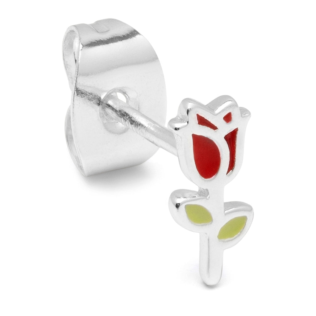 LULU Copenhagen Rose Ohrring 1 stück Ear stud, 1 pcs Silver Plated