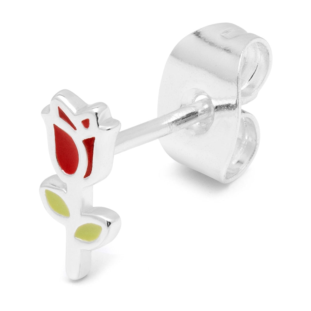 LULU Copenhagen Rose Ohrring 1 stück Ear stud, 1 pcs Silver Plated