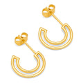 Shape Hoops Paar - Vergoldet