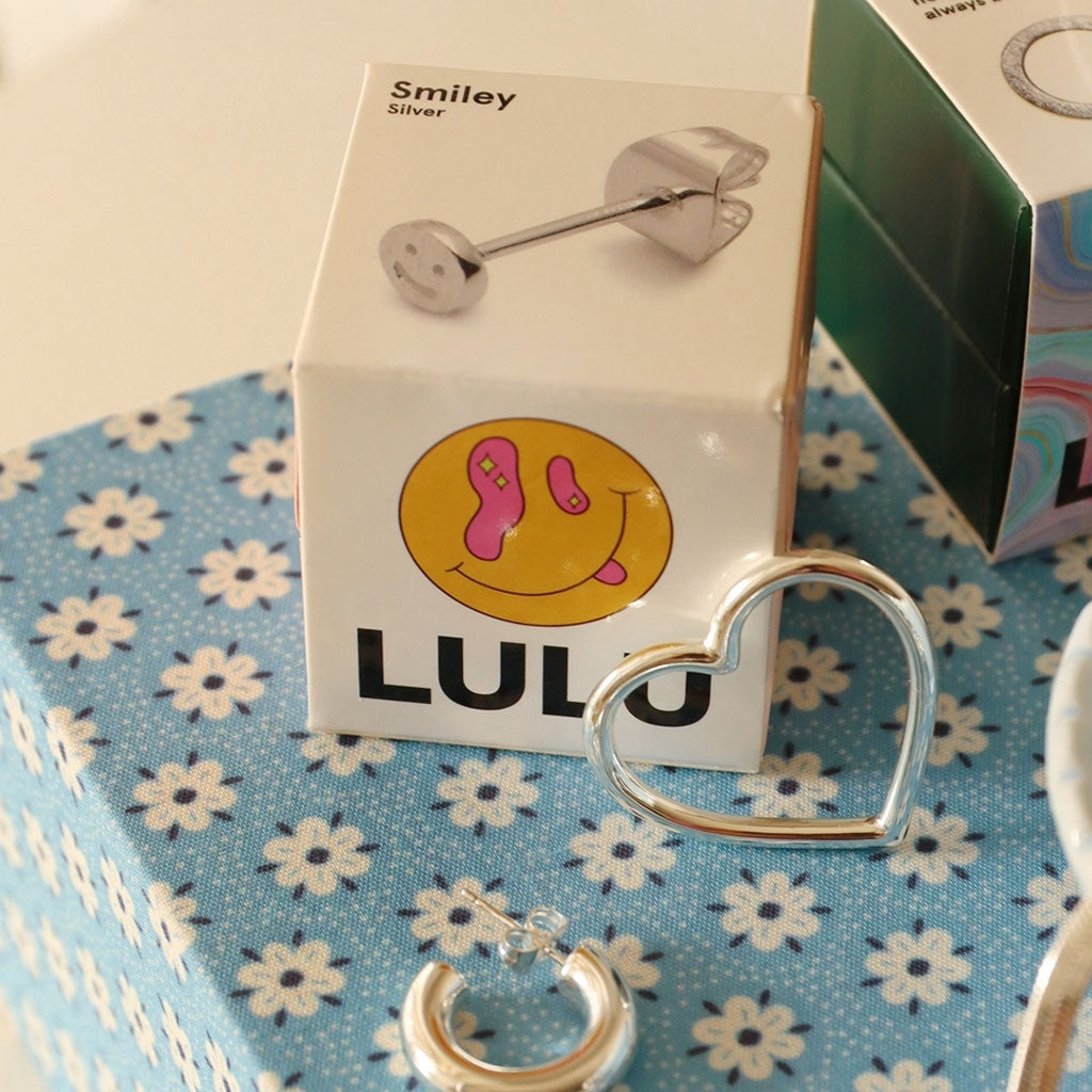 LULU Copenhagen Smile Ohrring 1 stück Ear stud, 1 pcs Silver Plated