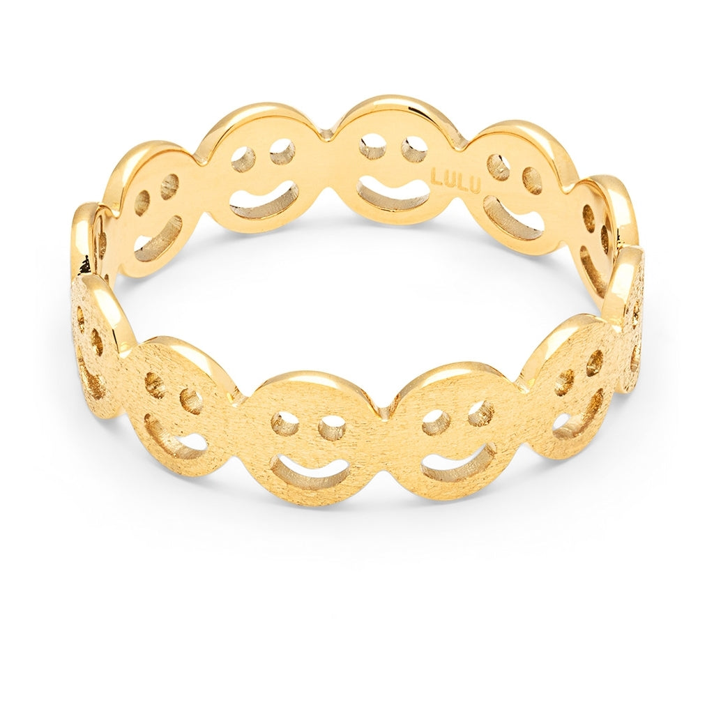 LULU Copenhagen Smile Ring Rings Vergoldet