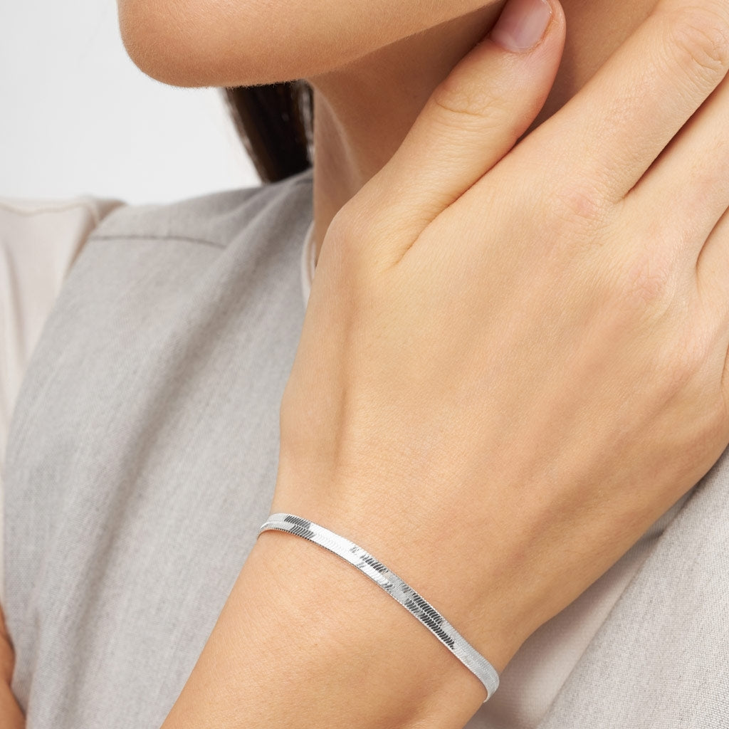 LULU Copenhagen Snake Armband versilbert Bracelets Silver Plated
