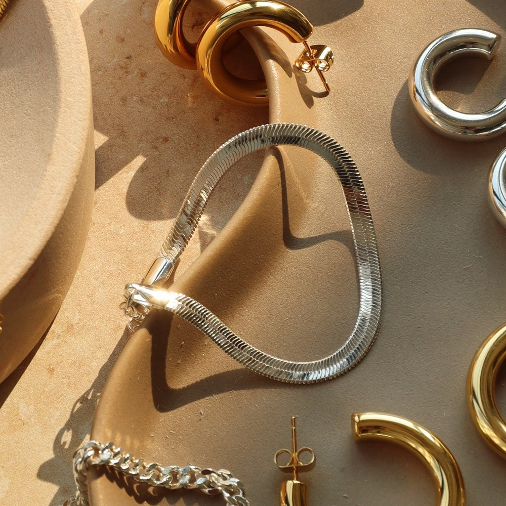 LULU Copenhagen Snake Armband versilbert Bracelets Silver Plated
