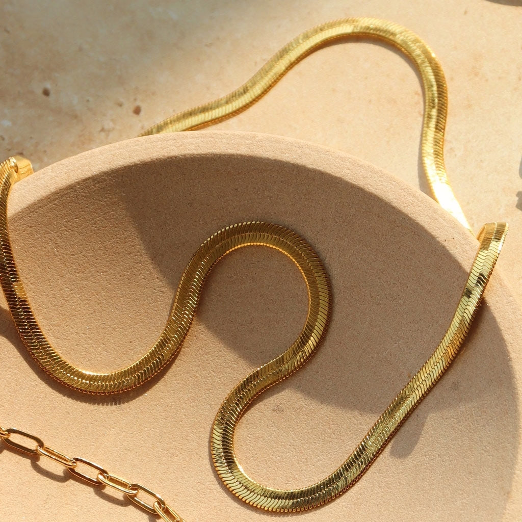 LULU Copenhagen Snake Halskette vergoldet Necklaces Vergoldet