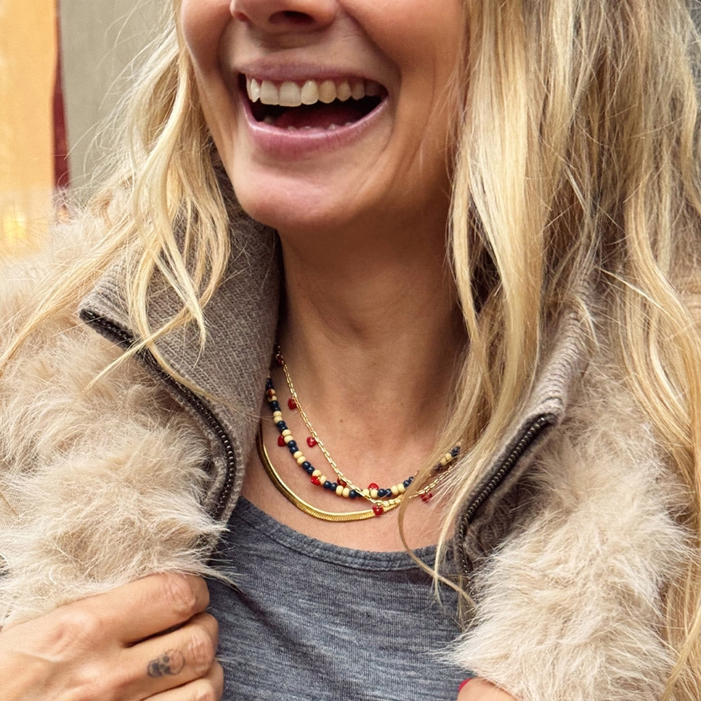 LULU Copenhagen Snake Halskette vergoldet Necklaces Vergoldet