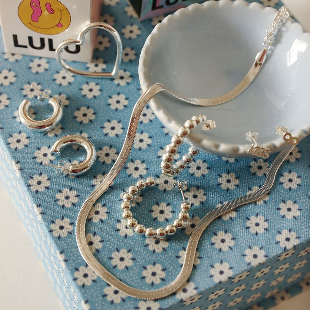 LULU Copenhagen Snake Halskette versilbert Necklaces Silver Plated