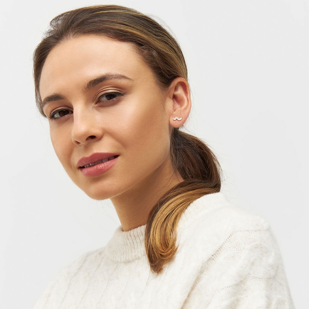 LULU Copenhagen Snaky Ohrring 1 stück Ear stud, 1 pcs Weiß