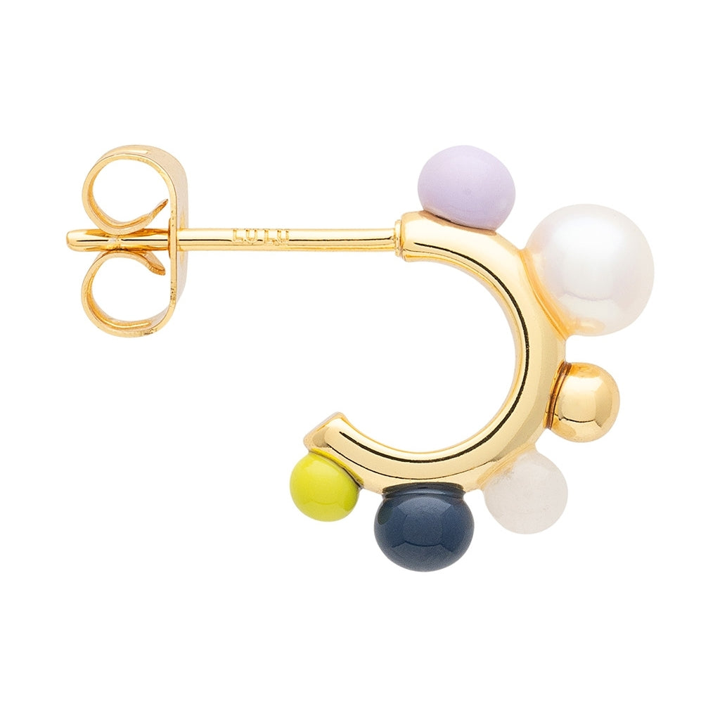 LULU Copenhagen Space Hoops Paar vergoldetes Hoops Milky Way