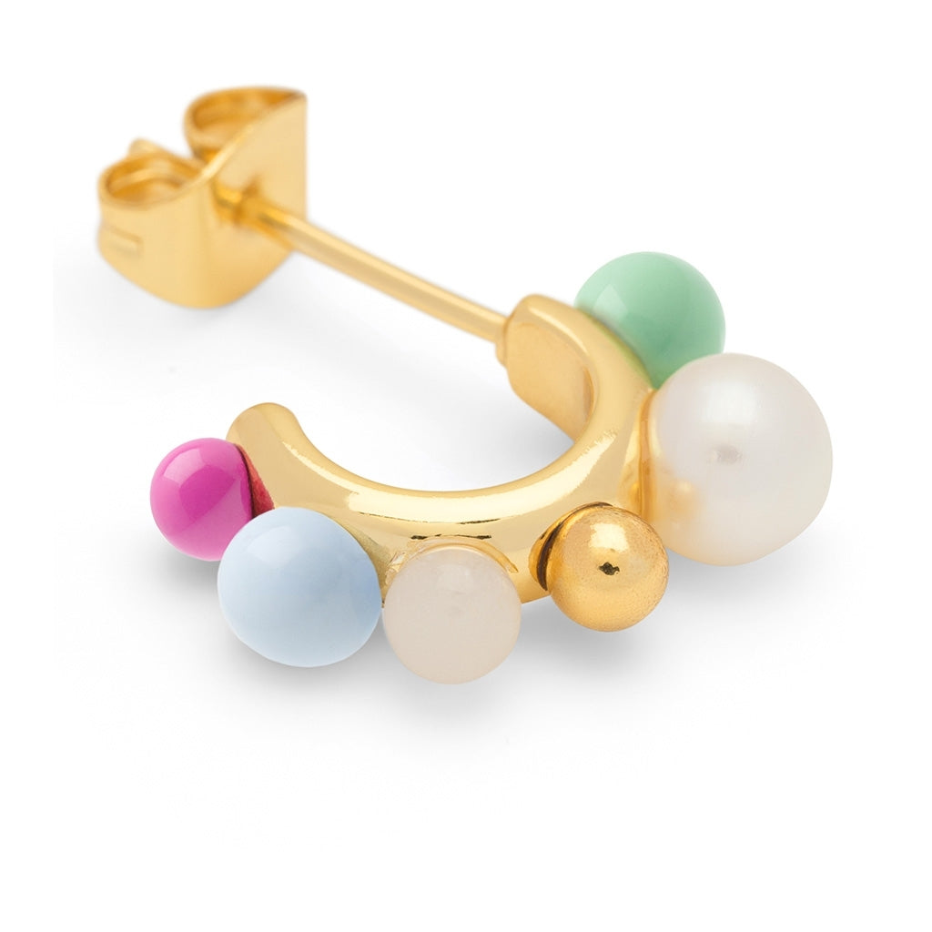 LULU Copenhagen Space Hoops Paar vergoldetes Hoops Skyride Blue