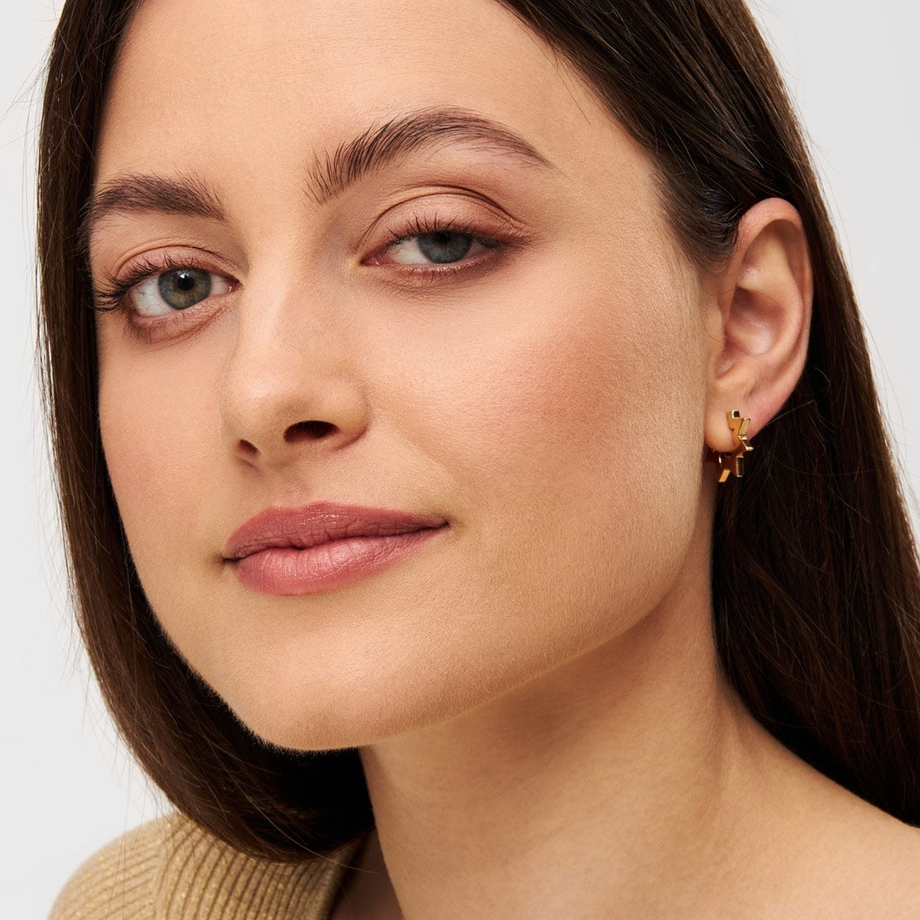 LULU Copenhagen Star Hoops paar Hoops Vergoldet