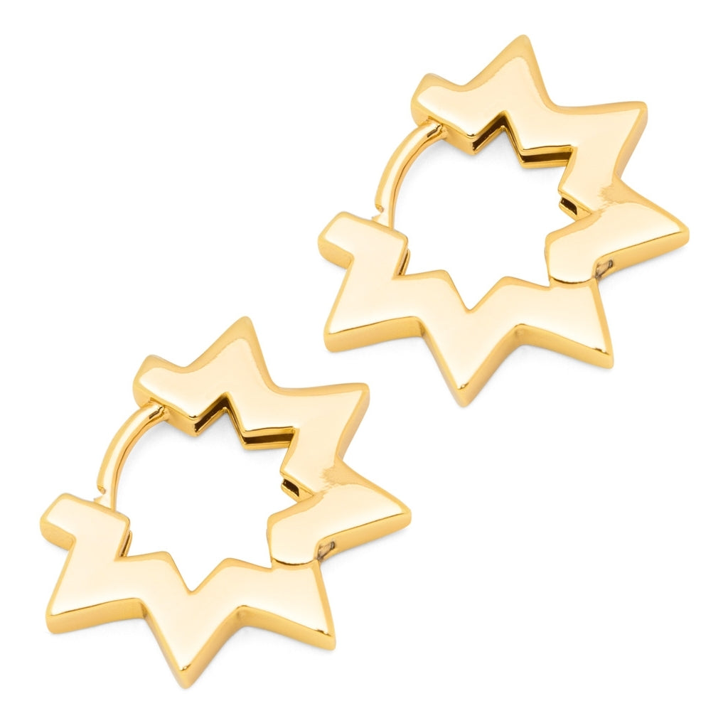 LULU Copenhagen Star Hoops paar Hoops Vergoldet
