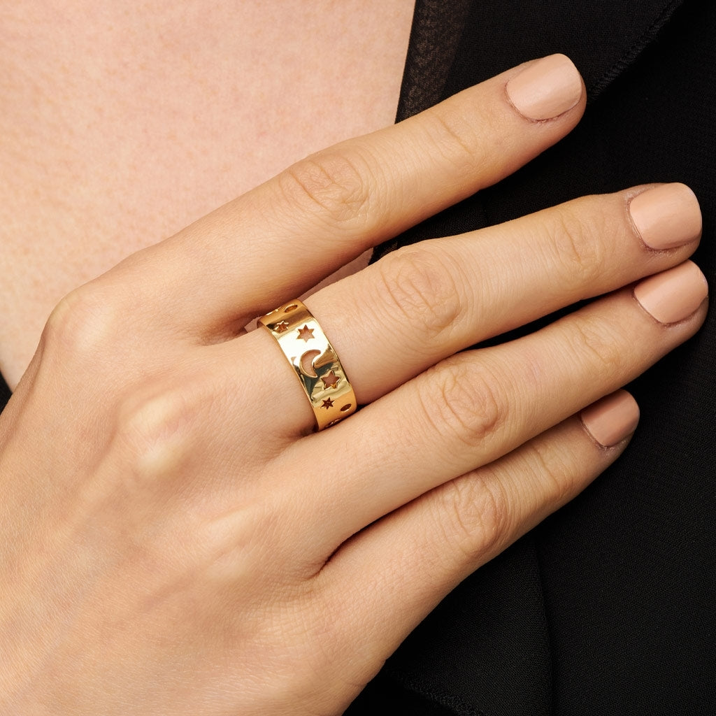 LULU Copenhagen Stardust Ring Rings Vergoldet