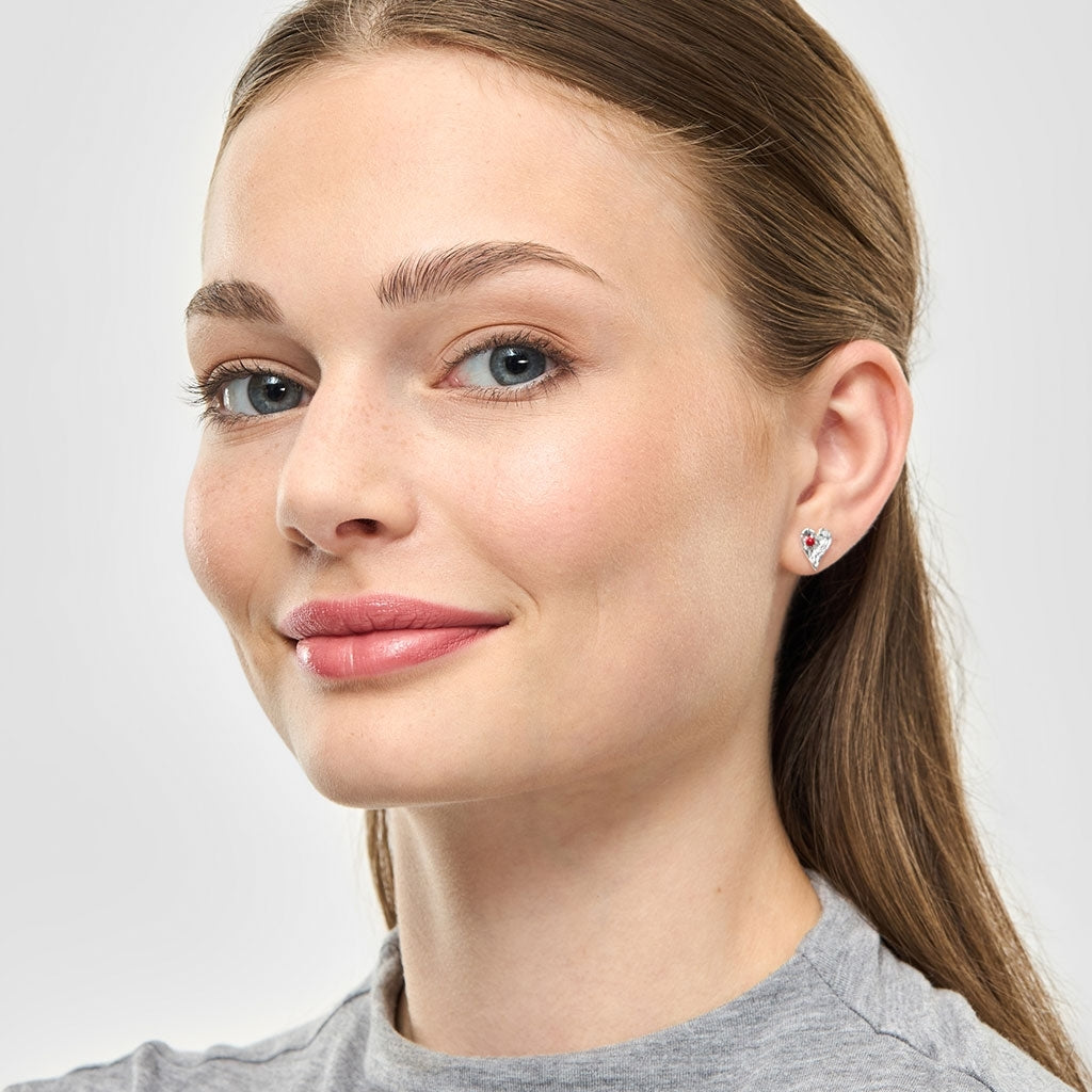 LULU Copenhagen Sweet Heart Ohrring 1 stück Ear stud, 1 pcs Passion Red