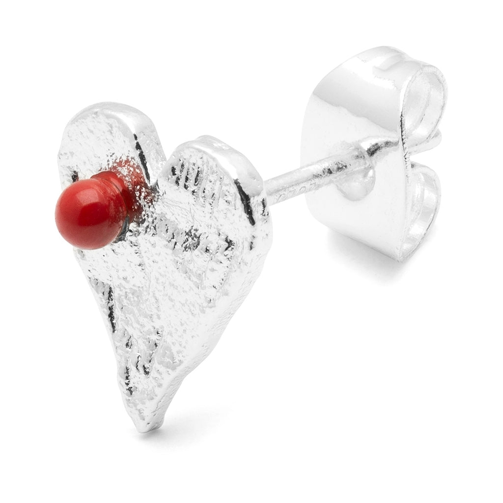 LULU Copenhagen Sweet Heart Ohrring 1 stück Ear stud, 1 pcs Passion Red