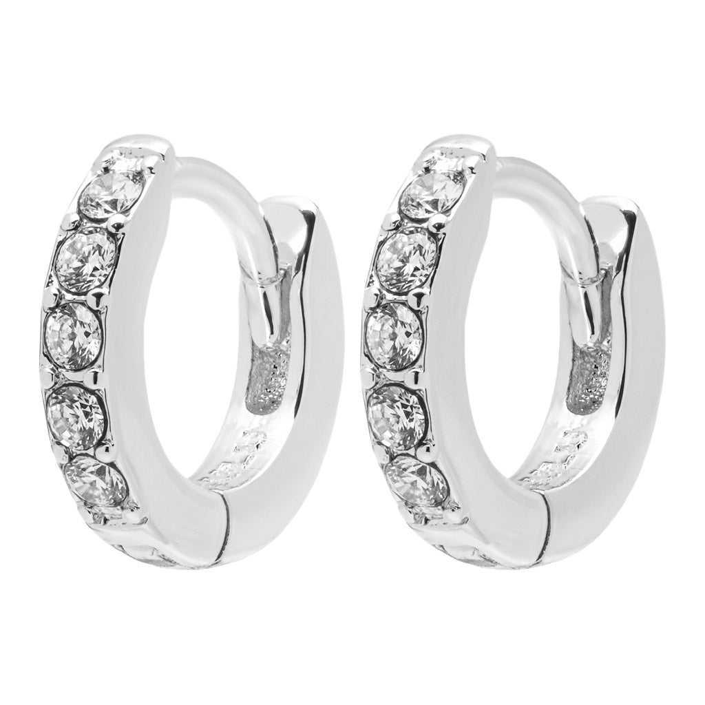 LULU Copenhagen Tennis hoops - Paar Hoops Crystal